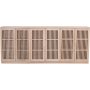 Ebenes Sideboard in Wei mit Lamellentren 210 cm
