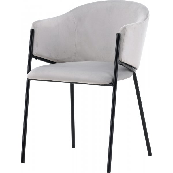 Evelina Esszimmerstuhl - Grauer Samt Evelina Esszimmerstuhl - Grauer Samt