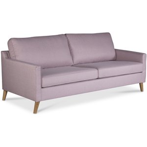 Blues 3-Sitzer-Sofa - Rosa / Eiche