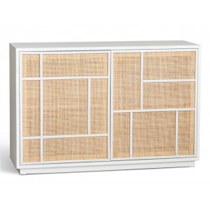 Stockholm Sideboard in Wei mit Rattan