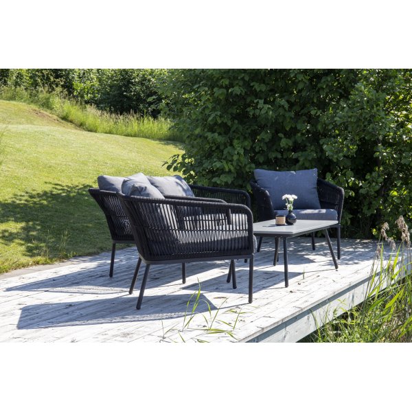 Lindos Loungegruppe - Schwarz Lindos Loungegruppe - Schwarz