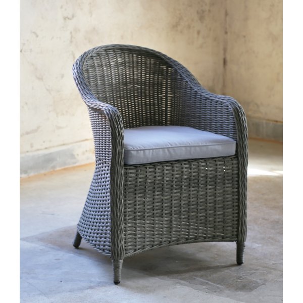 Sessel Sienna aus Rattan - Synthetisches Rattan in Grau
