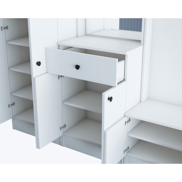 Mendy Flurmöbel 180 cm - Weiß Mendy Flurmöbel 180 cm - Weiß