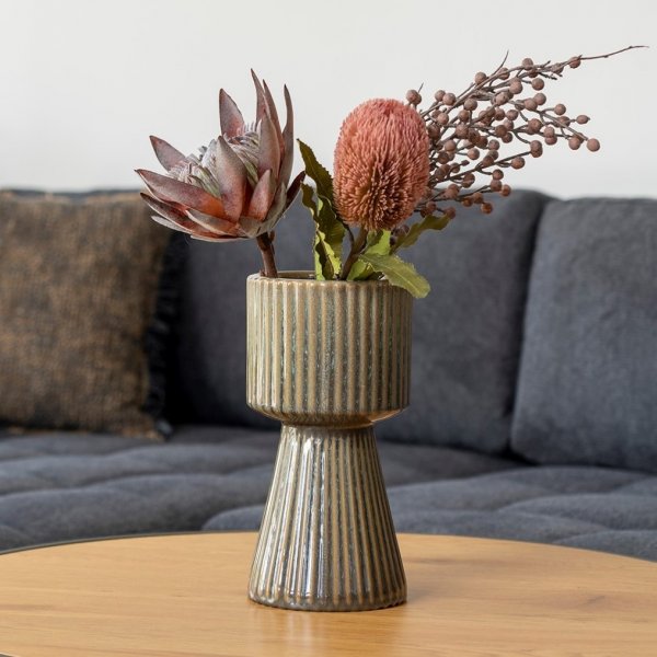 Kuglu-Topf Braun/Blau 15 cm