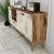 Nappa-Sideboard - Weier Marmor/Walnuss