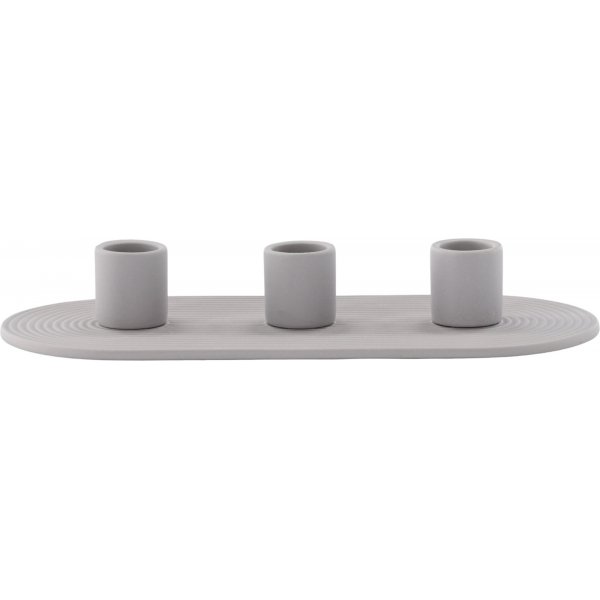 Diane Kerzenhalter 24 x 10,5 x 4 cm - Grau Diane Kerzenhalter 24 x 10,5 x 4 cm - Grau