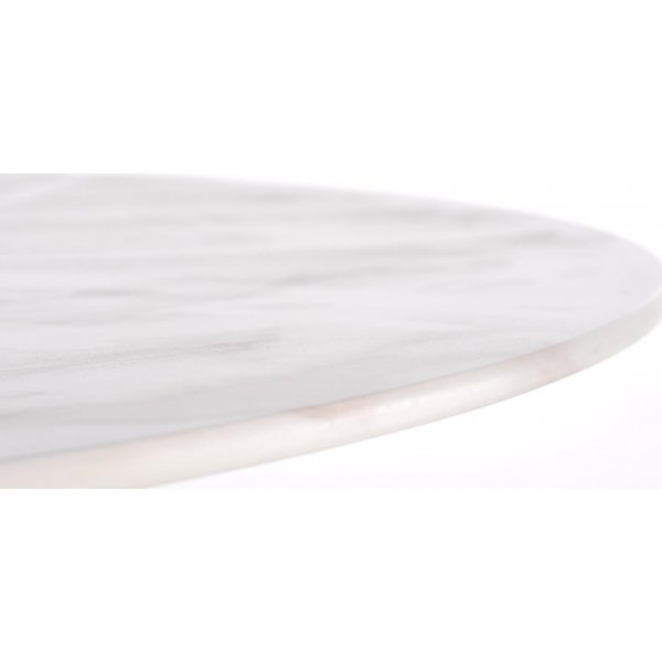 Esstisch, 90 cm Durchmesser, Marmorglas/Gold