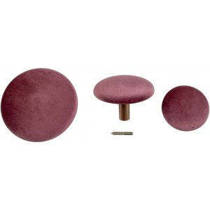 Giza Wandknöpfe zum Aufhängen - Rosa/Messing - 3 Stk Giza Wandknöpfe zum Aufhängen - Rosa/Messing - 3 Stk