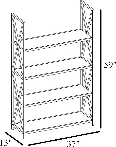 Xena Bcherregal - Nussbaum/schwarz
