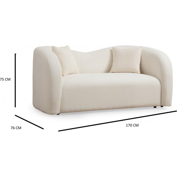 Asis 2-Sitzer-Sofa - Creme