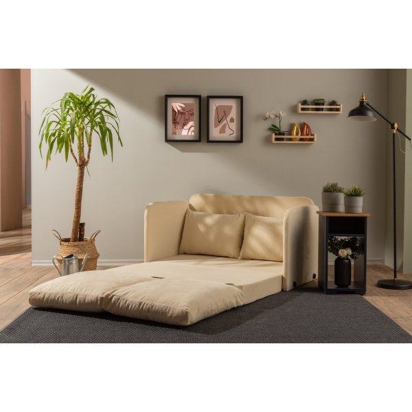 Saga 2-Sitzer-Schlafsofa - Creme