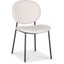 Kapitonierter Stuhl - Stoff beige/schwarz
