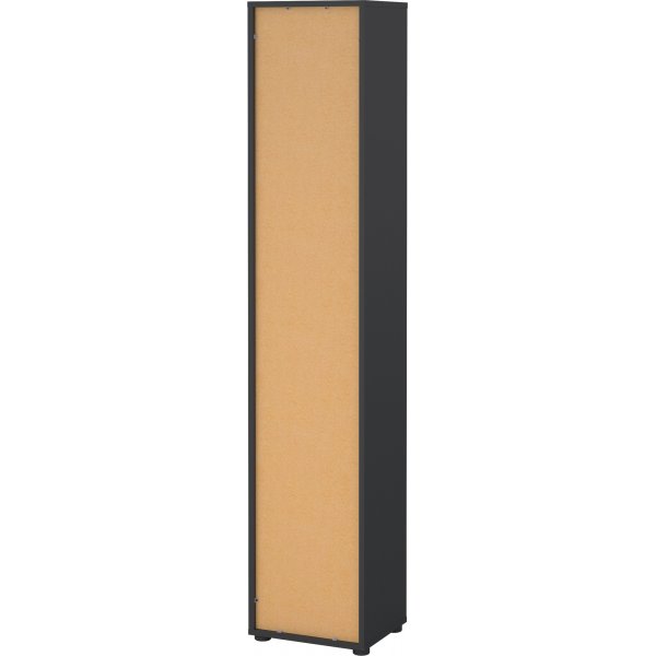 Schilder-B�cherregal mit Trennw�nden - Mattgrau/Hickory