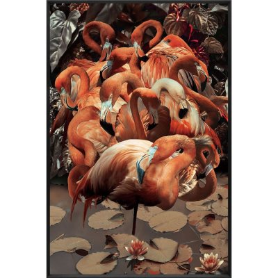 Glasmalerei - Flamingo - 80x120 cm