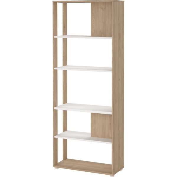 Schilder-B�cherregal - Wei�/Hickory