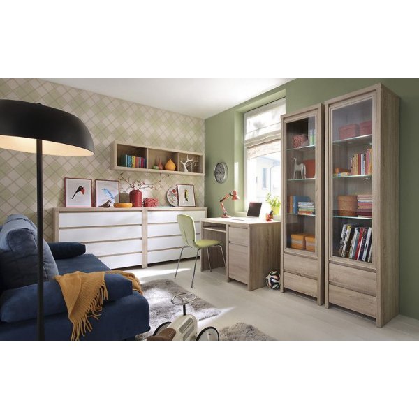 Filippa Vitrinenschrank - Helle Eiche