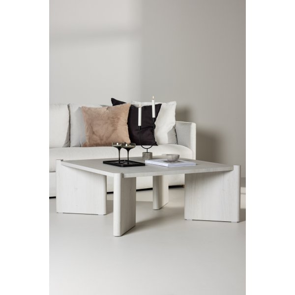 Rogaland Couchtisch 100 x 100 cm - Wei getncht