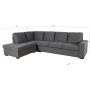 Solna Sofa mit offenem Ende 304 cm - Links