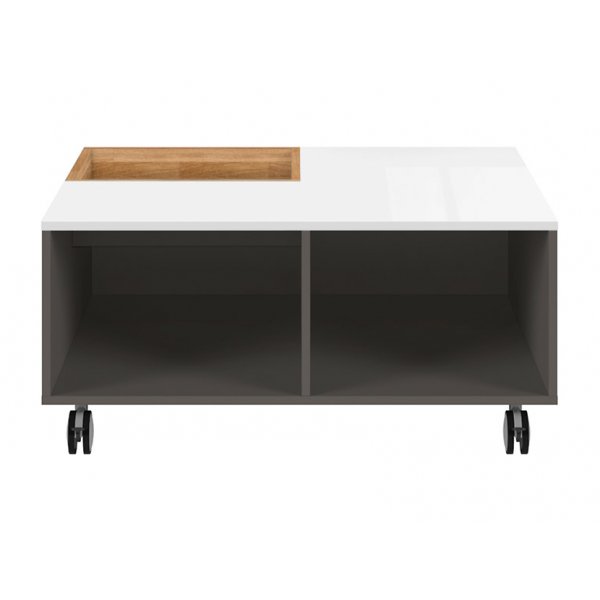 Link Couchtisch 90,5 x 90 cm - Graphitgrau/Wei