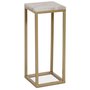 Accent Nachttisch/Sockel 65 - Messing matt / beige