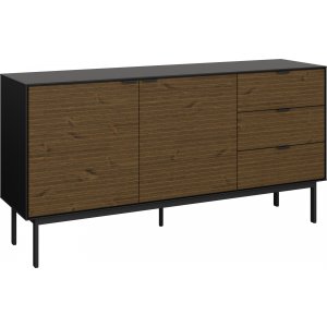 Soma Sideboard mit 2 Tren und 3 Schubladen - Schwarz/Espresso