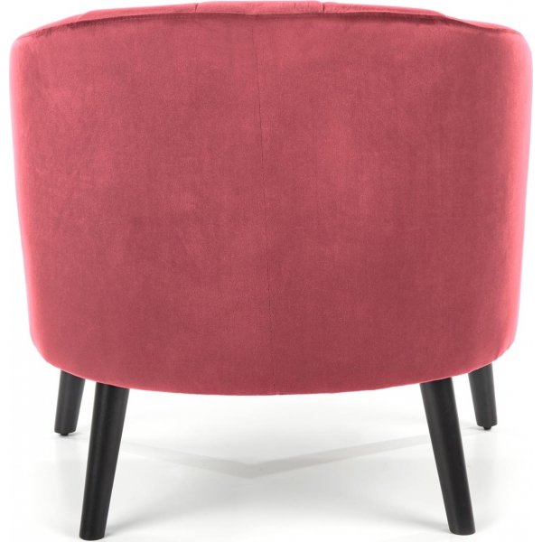 Aric-Sessel aus weinrotem Samt + Möbelreinigung Aric-Sessel aus weinrotem Samt + Möbelreinigung