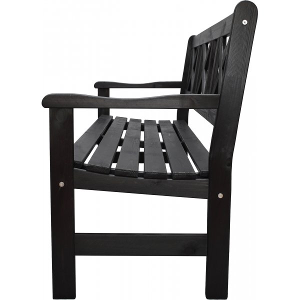 Europa Gartenbank 3-Sitzer - Schwarz + Fleckentferner fr Mbel