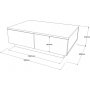 Luvio Couchtisch 17, 90x60 cm - Eiche/Wei