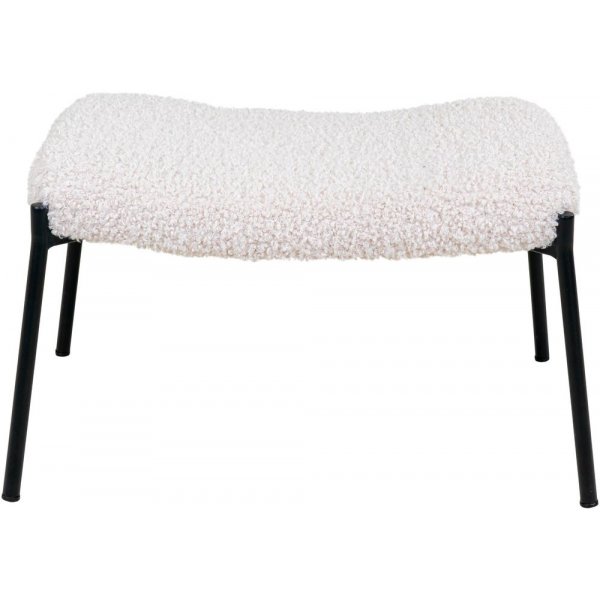 Glasgow Fuhocker - Lammleder (Kunstleder)/schwarz