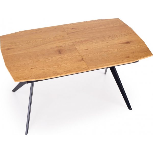 Assis Esstisch 140-180 x 80 cm - Eiche/schwarz