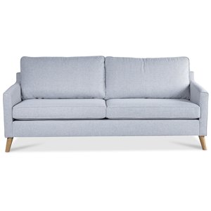 Blues 2-Sitzer-Sofa - Hellgrau / Eiche