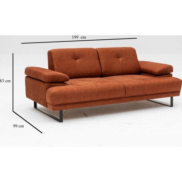 Mustang 2-Sitzer-Sofa - Orange