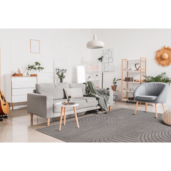 Genova Zen maschinengewebter Teppich Grau Genova Zen maschinengewebter Teppich Grau