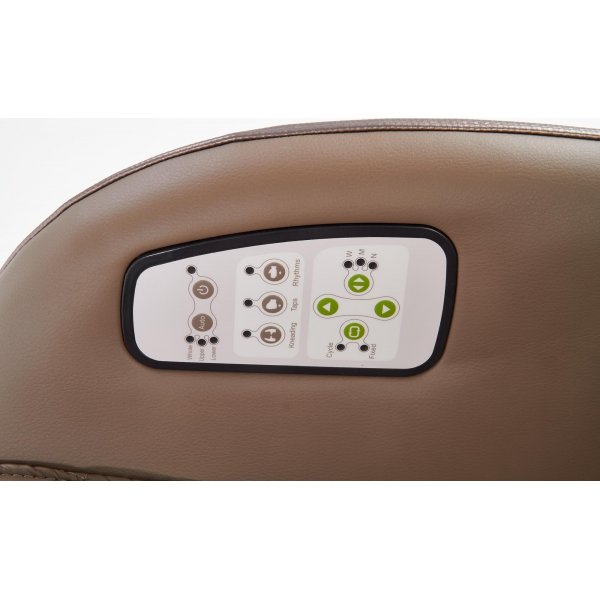 Mercura Liegesessel mit Massage aus beigem Öko-Leder Mercura Liegesessel mit Massage aus beigem Öko-Leder