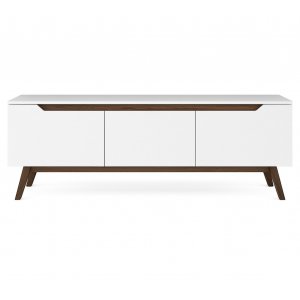 Moderne Medienbank Walnuss weiß 180 cm Moderne Medienbank Walnuss weiß 180 cm