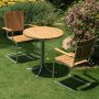 Mllan Balkonset in Teak: 2 Sessel mit rundem Tisch