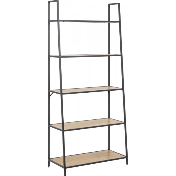 Seaford Leiterregal 77x174 cm - Eiche/schwarz