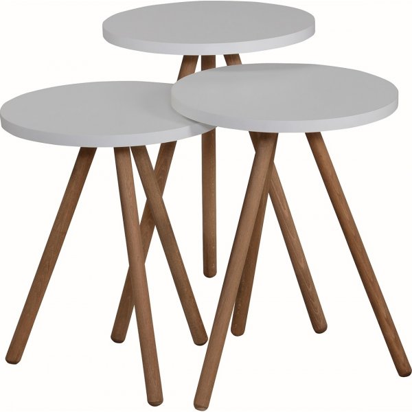 Dreifachtisch 34 cm - Wei