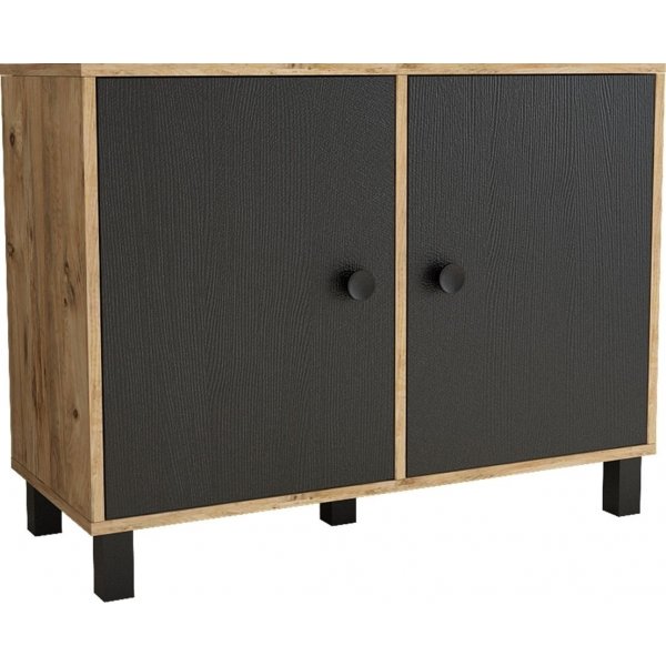 Vilamo Schrank 35 - Kiefer/schwarz