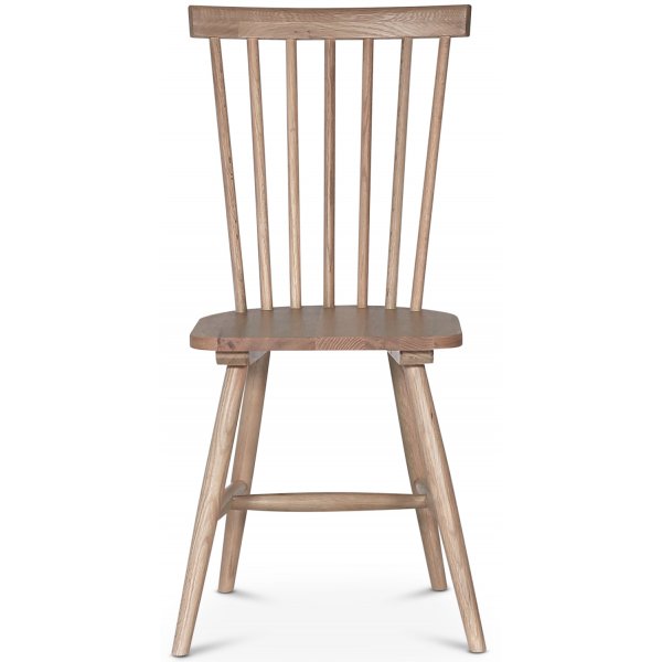 Karl Rohrgeflechtstuhl, wei geltes Holz + Stuhlkissen