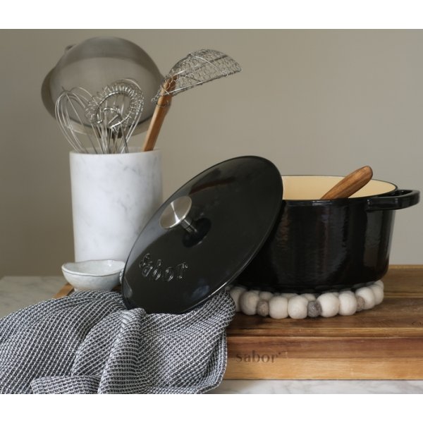 Sabor Topf aus Gusseisen 4,4 Liter schwarz Sabor Topf aus Gusseisen 4,4 Liter schwarz