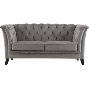 Sofa Chesterfield 2-Sitzer grau - Henry Sofa Chesterfield 2-Sitzer grau - Henry