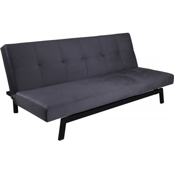 Schlafsofa aus dunkelgrauem Samt + Mbelfe