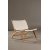 Rike Loungesessel - Creme PU/Teak