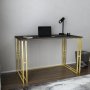 Kane Schreibtisch 120 x 60 cm - Gold/Dunkelgrau