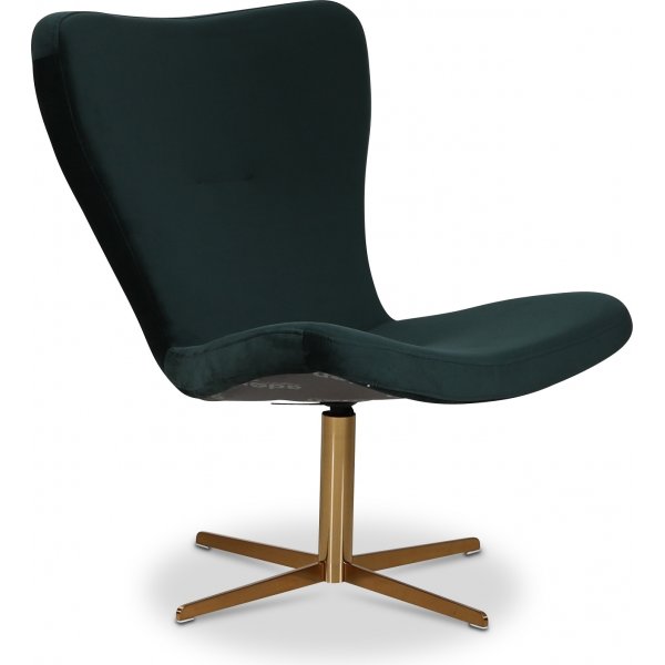 Milano Designer-Sessel - Grn (Samt) / Messing