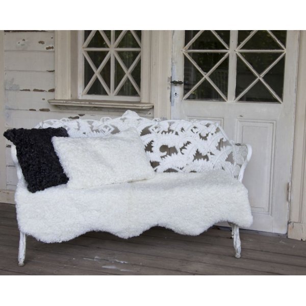 Lockiges Schaffell Wei