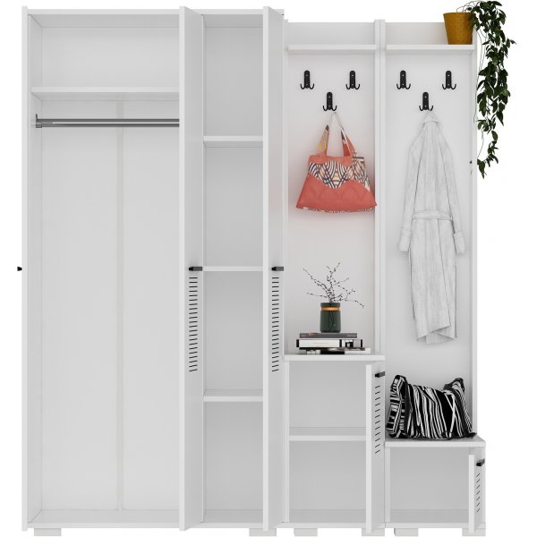 Asimo Kleiderbügel 160 x 45 x 183 cm - Weiß Asimo Kleiderbügel 160 x 45 x 183 cm - Weiß