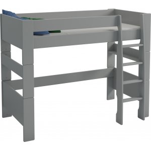 Hochbett fr Kinder 90 x 200 cm - Grau