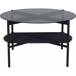 Adel Couchtisch 80 cm - Schwarz/Glas